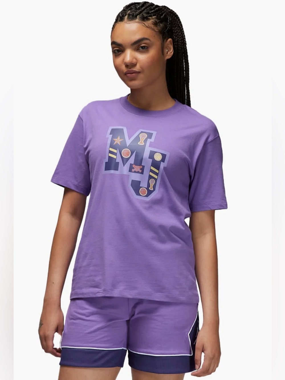 Women’s Jordan Girlfriend Oversized T-Shirt Logo Graphic Tee - Size XL